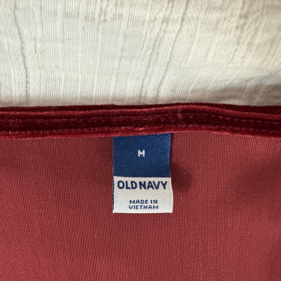 Old Navy Velvet Long Sleeve Dress in Deep Red - Picture 3 of 4